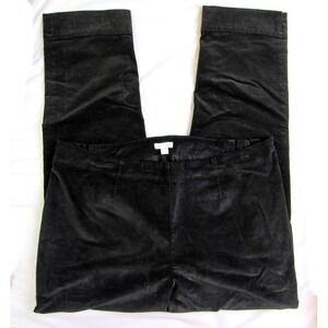 J.Jill Corduroy Pants Charcoal Black Elastic Waist Side Zip Size 16 Women's
